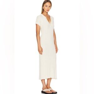 Varley Cream Midi Dress